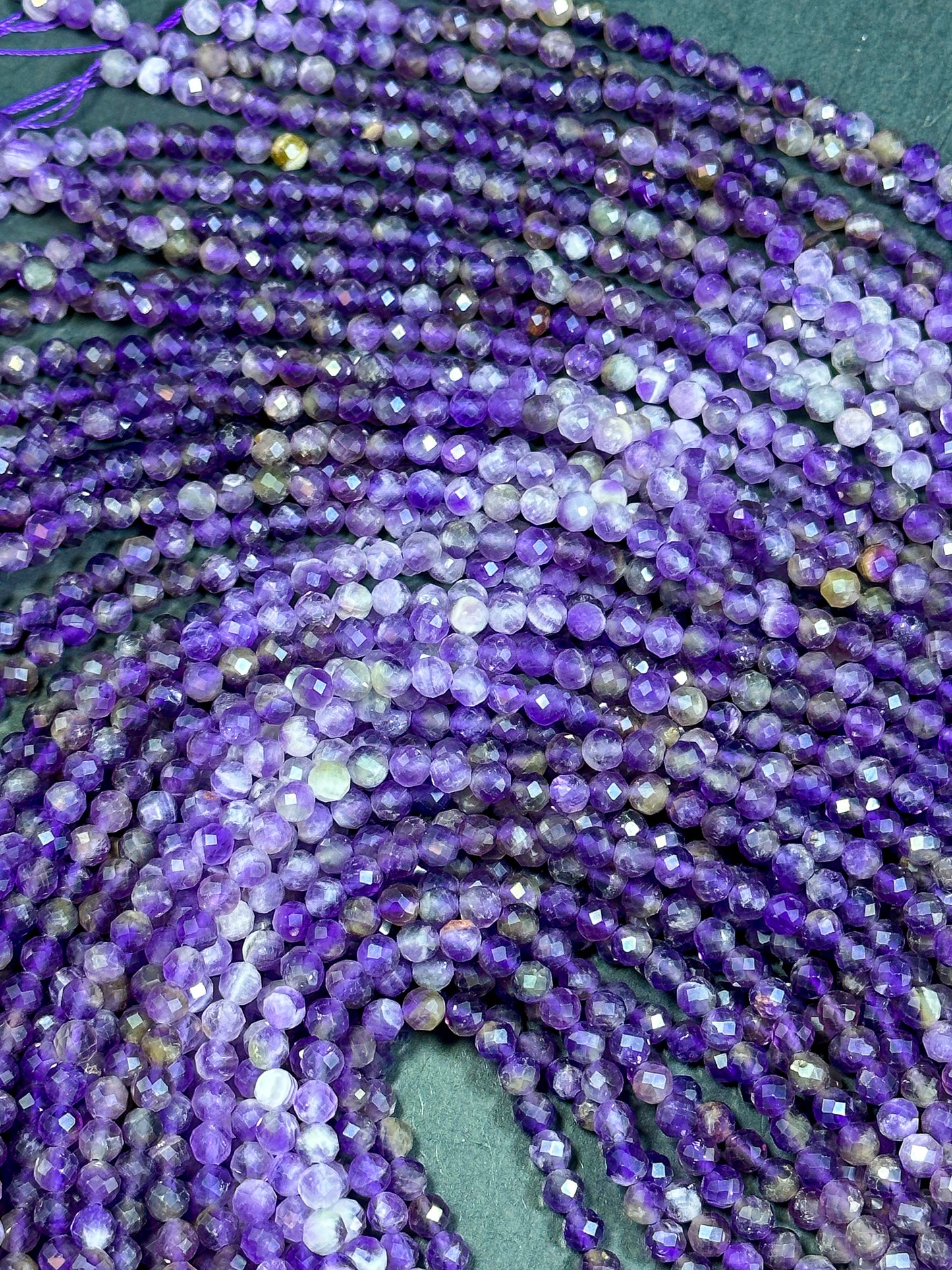 NATURAL Amethyst Gemstone Bead Faceted 5mm Round Beads, Gorgeous Natural Purple Color Amethyst Gemstone Beads Full Strand 15.5"