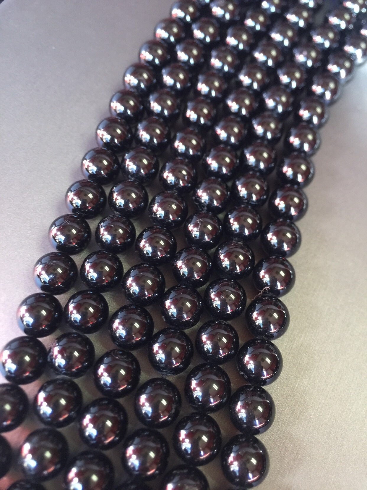 AAA natural black tourmaline beads . Gemstone beads . 4mm 6mm 8mm 10mm 12mm 14mm round beads black tourmaline beads . Bead strand 15.5”