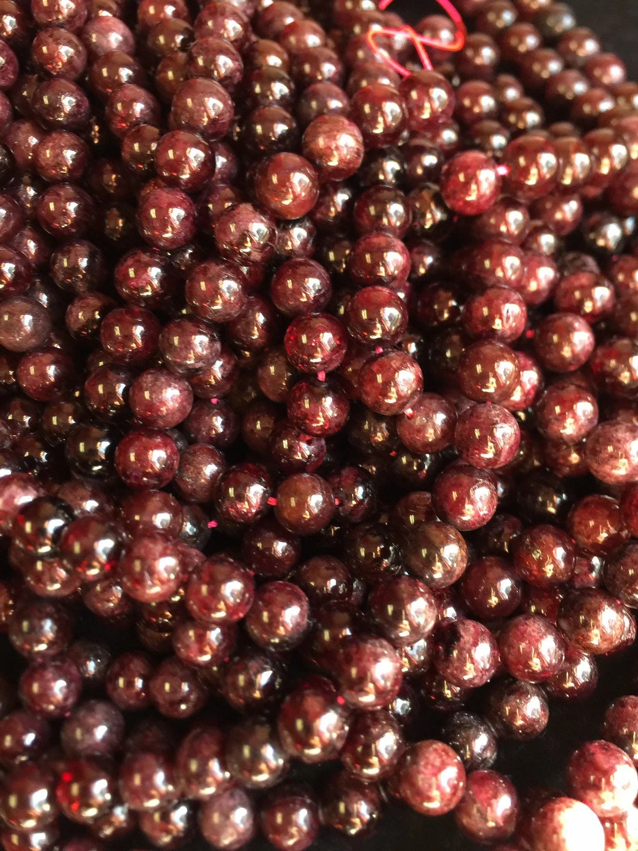 AAA Natural red garnet bead . Natural gemstone bead . 4mm 6mm 8mm 10mm 12mm Gorgeous dark Red color . Highly polished finished