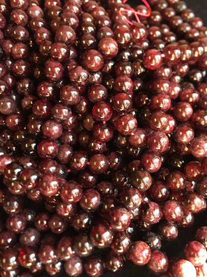 AAA Natural red garnet bead . Natural gemstone bead . 4mm 6mm 8mm 10mm 12mm Gorgeous dark Red color . Highly polished finished