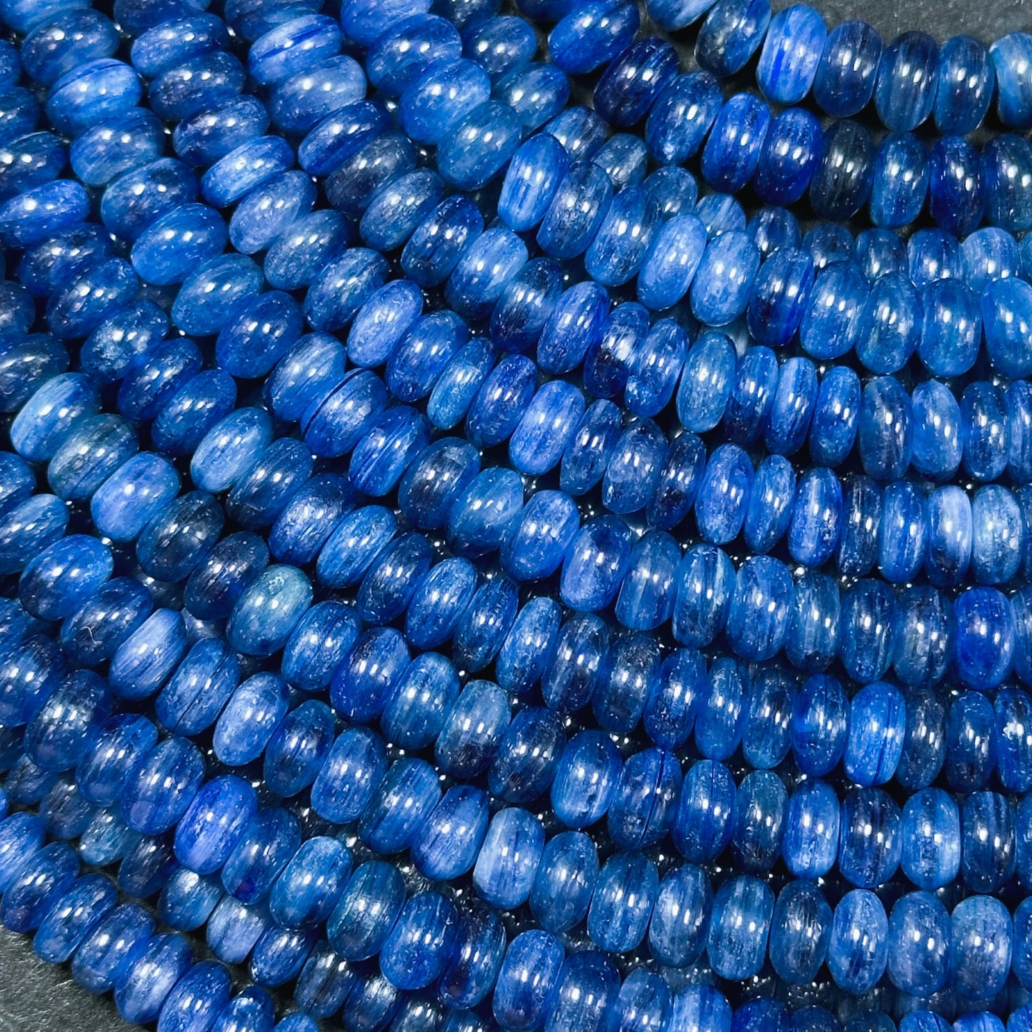 AAA Natural Kyanite Gemstone Bead 6x3mm Rondelle Shape, Beautiful Natural Blue Color Kyanite Gemstone Bead, Excellent Quality 15.5" Strand