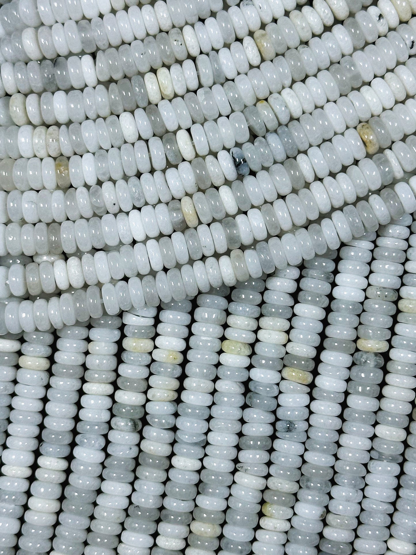 Natural White Moonstone Gemstone Bead 6x2mm Rondelle Shape, Gorgeous Natural White Color Moonstone Gemstone Bead Great Quality, 15.5" Strand