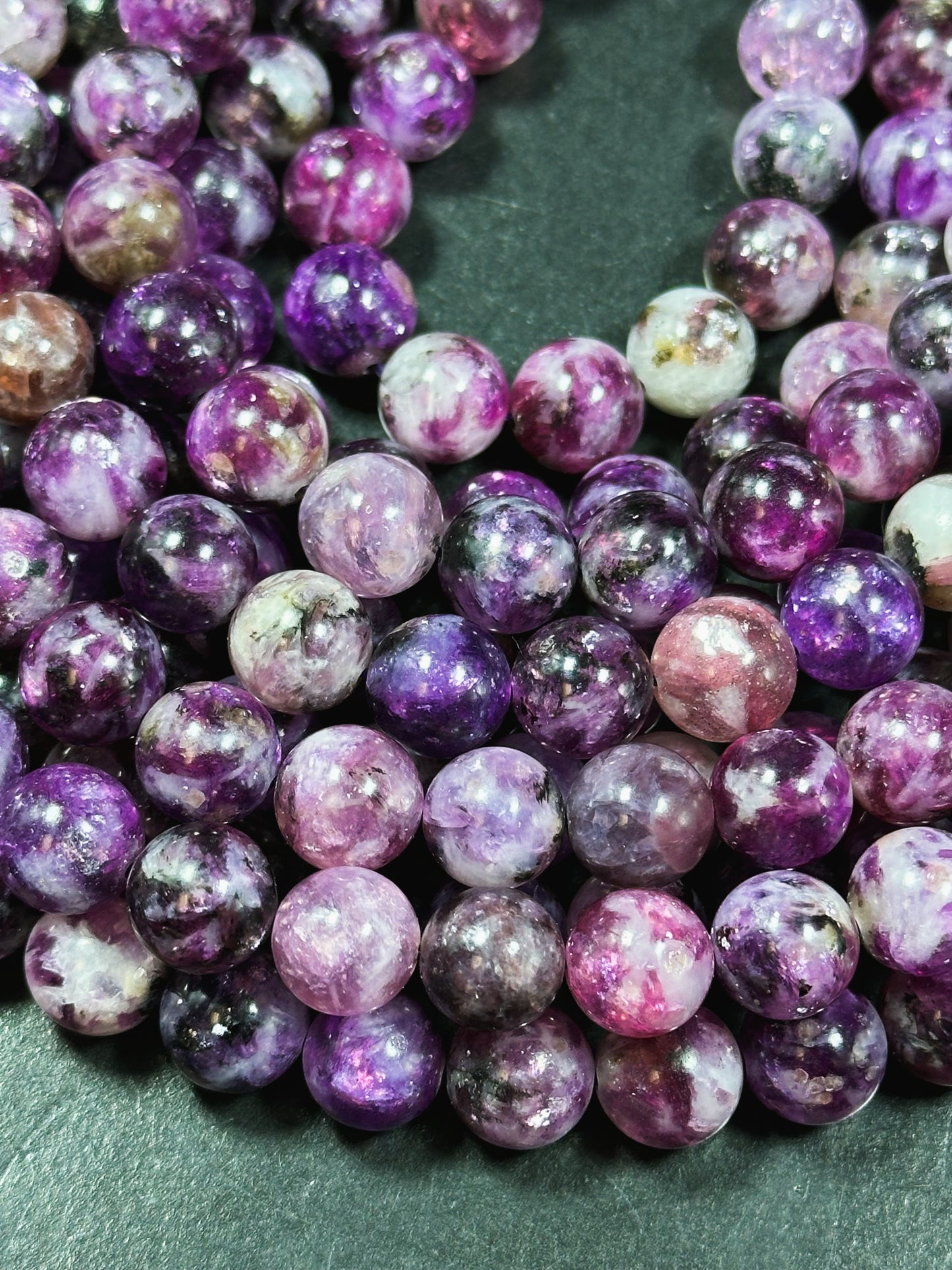 AAA Natural Purple Emerald Gemstone Bead 7mm 8mm 10mm Round Bead, Gorgeous Natural Purple Color Emerald Bead, Excellent Quality 15.5" Strand