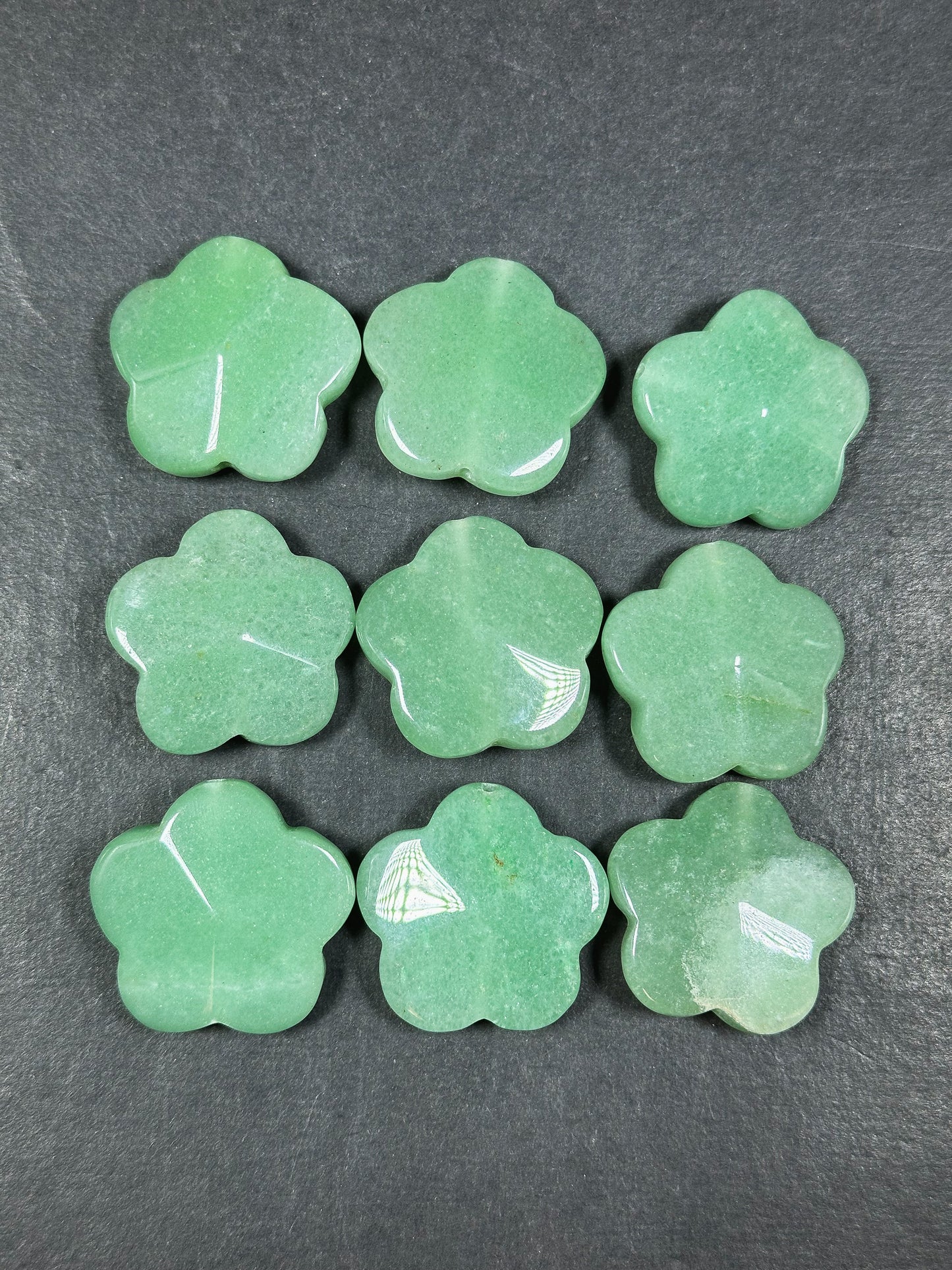 Natural Aventurine Gemstone Bead 30mm Flower Shape Beads, Beautiful Natural Green Color Aventurine Jade Gemstone Beads LOOSE BEADS