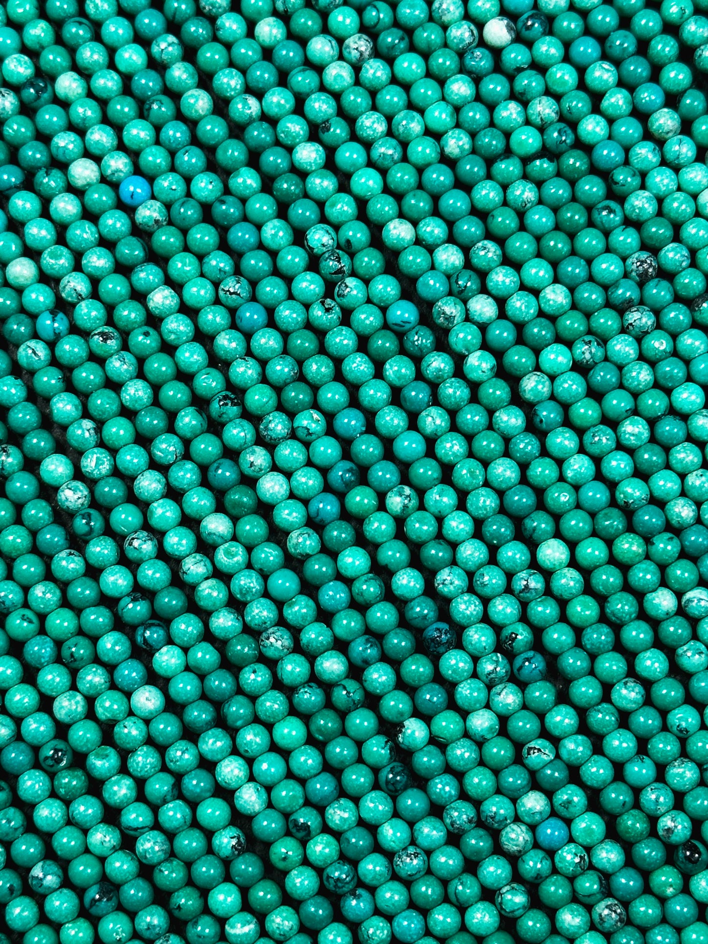 AAA Natural Turquoise Gemstone Bead 3mm Round Beads, Beautiful Green Blue Color Turquoise Gemstone Beads Excellent Quality Full Strand 15.5"