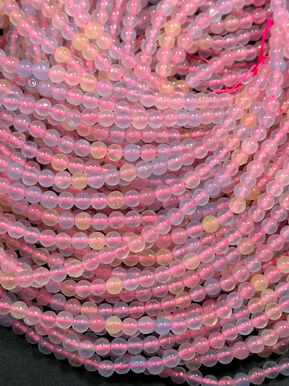 Natural Morganite Gemstone Bead 4mm Round Beads, Beautiful Multicolor Clear Pink Blue Yellow Color Morganite Great Quality Full Strand 15.5"