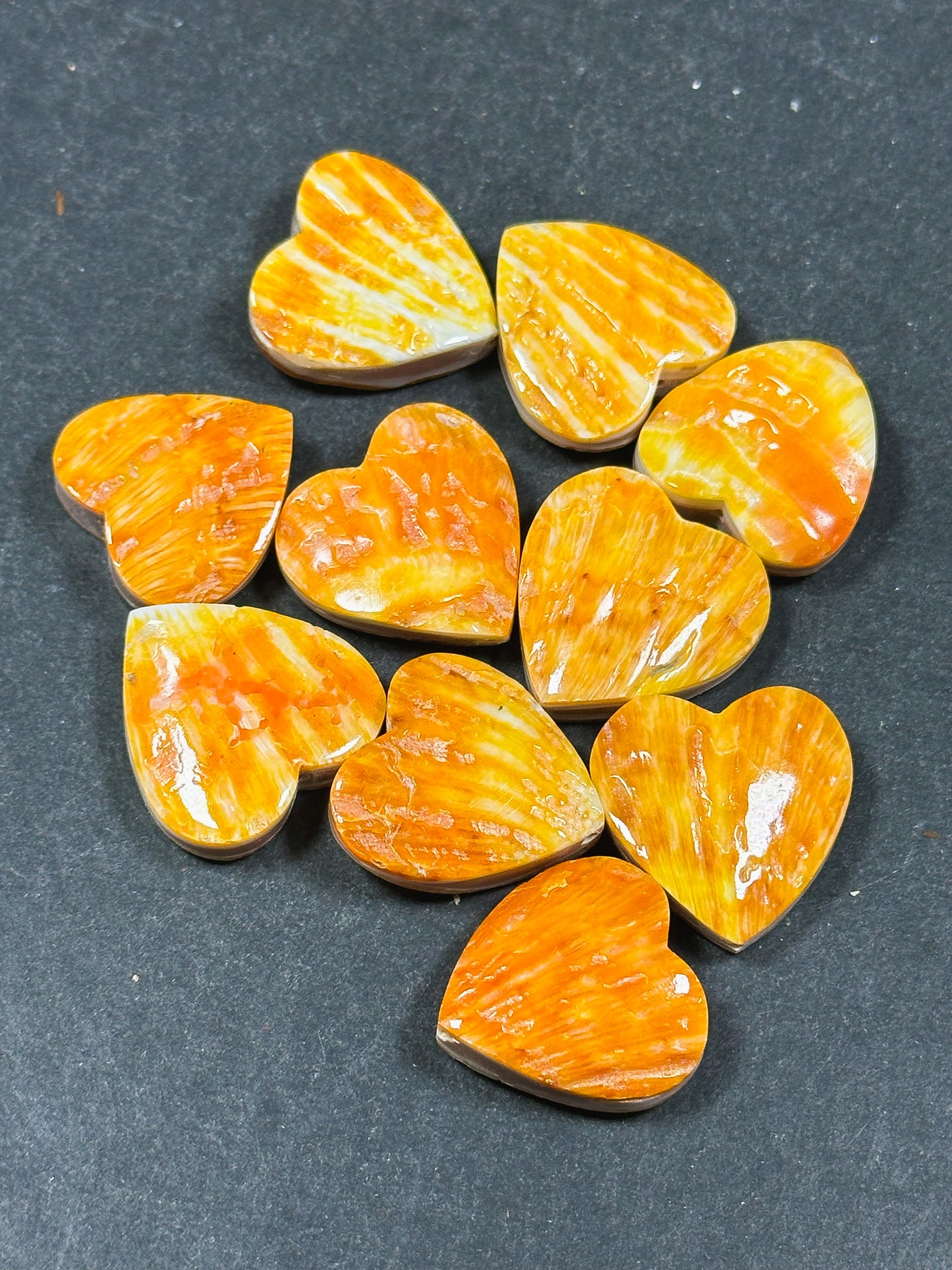 AAA Natural Spiny Oyster Shell Bead 15mm 23mm Heart Shape Bead, Gorgeous Natural Orange Yellow Color Spiny Oyster Shell Bead, LOOSE BEADS