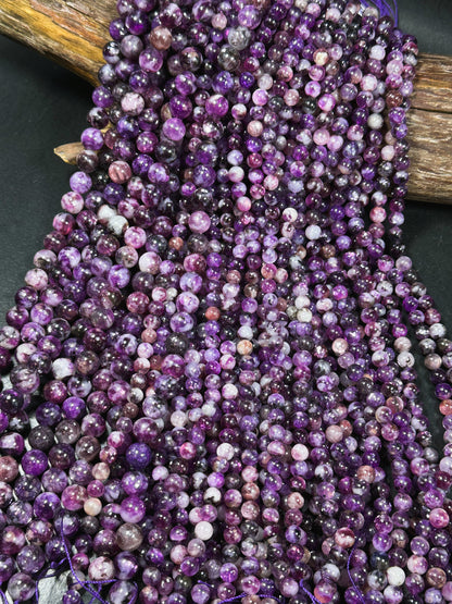 AAA Natural Purple Emerald Gemstone Bead 7mm 8mm 10mm Round Bead, Gorgeous Natural Purple Color Emerald Bead, Excellent Quality 15.5" Strand