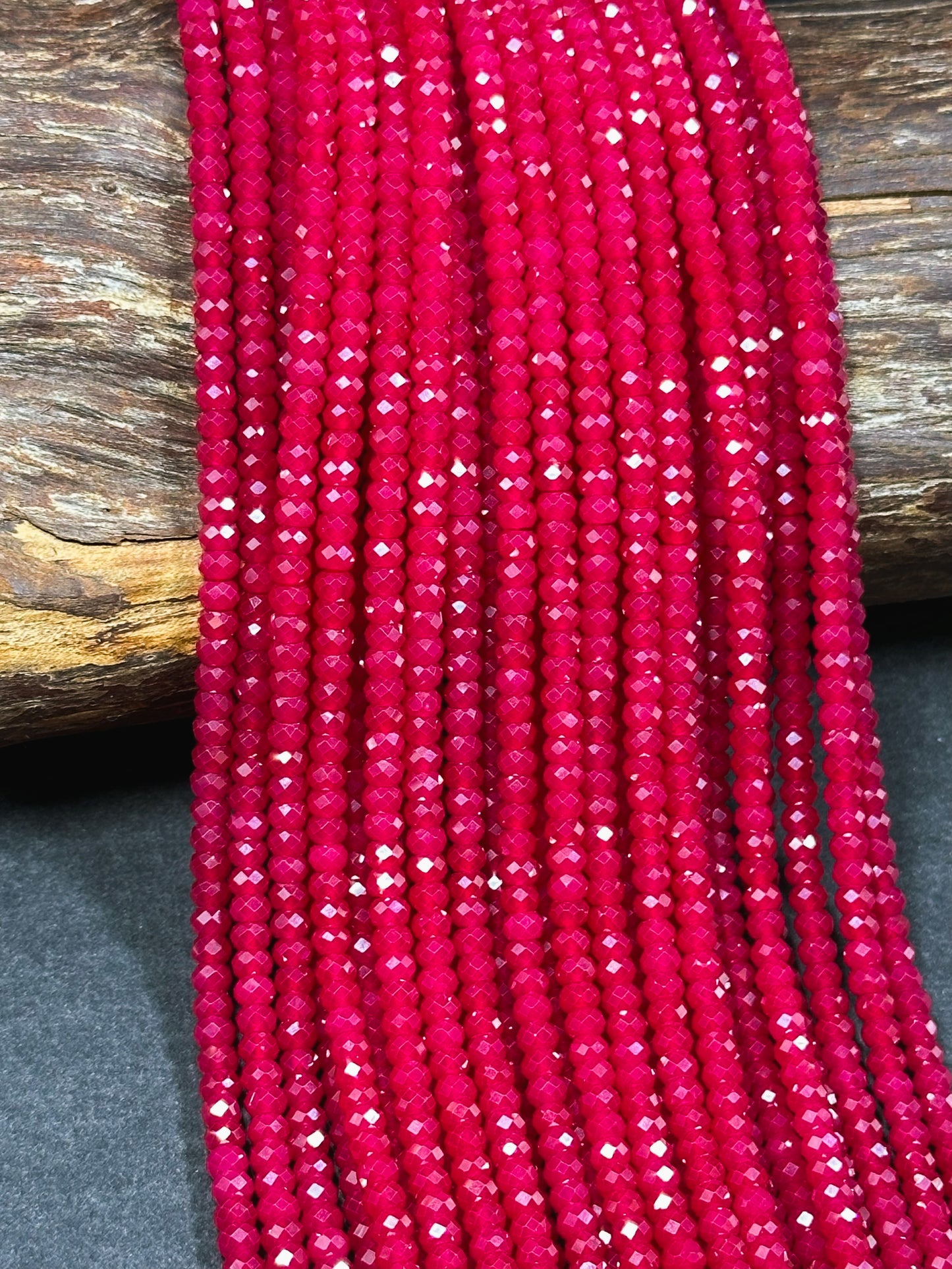 AAA Natural Red Ruby Gemstone Bead Faceted 3x4mm Rondelle Beads, Beautiful Natural Red Ruby Stone Beads, Excellent Quality Full Strand 15.5"