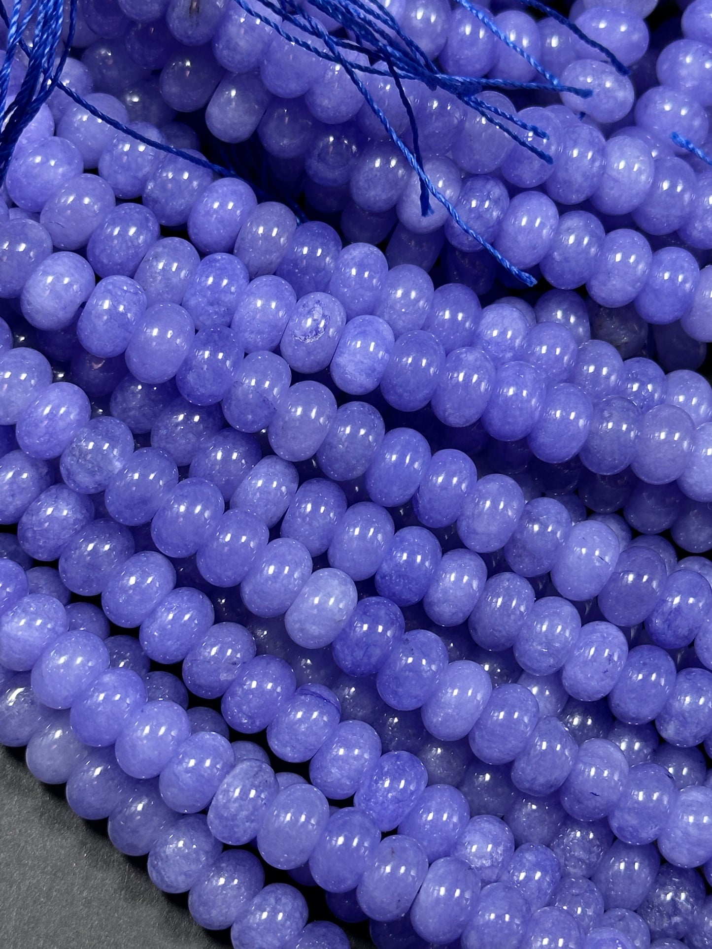 NATURAL Jade Gemstone Bead 8x5mm Rondelle Shape Beads, Beautiful Dark Periwinkle Color Jade Gemstone Beads, Great Quality Full Strand 15.5"