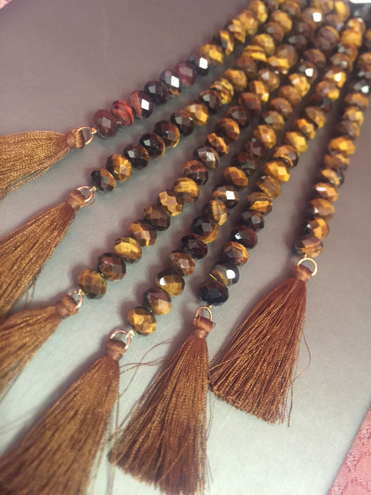 AAA tiger eye bead . Natural gemstone beads . 5x8mm Rondelle tiger eye bead . Faceted tiger eye bead . Beautiful natural color . 7.5” strand