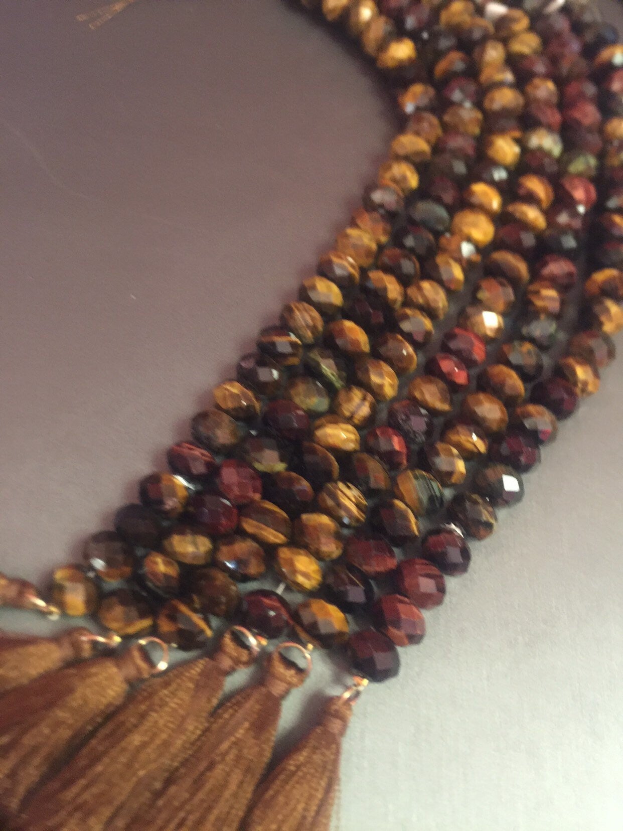 AAA tiger eye bead . Natural gemstone beads . 5x8mm Rondelle tiger eye bead . Faceted tiger eye bead . Beautiful natural color . 7.5” strand
