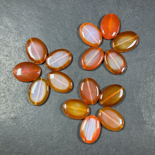 Natural Carnelian Gemstone Bead 18x13mm, 25x18mm Oval Shape Beads, Beautiful Natural Orange Red Color Carnelian Beads, LOOSE BEADS (1pc)