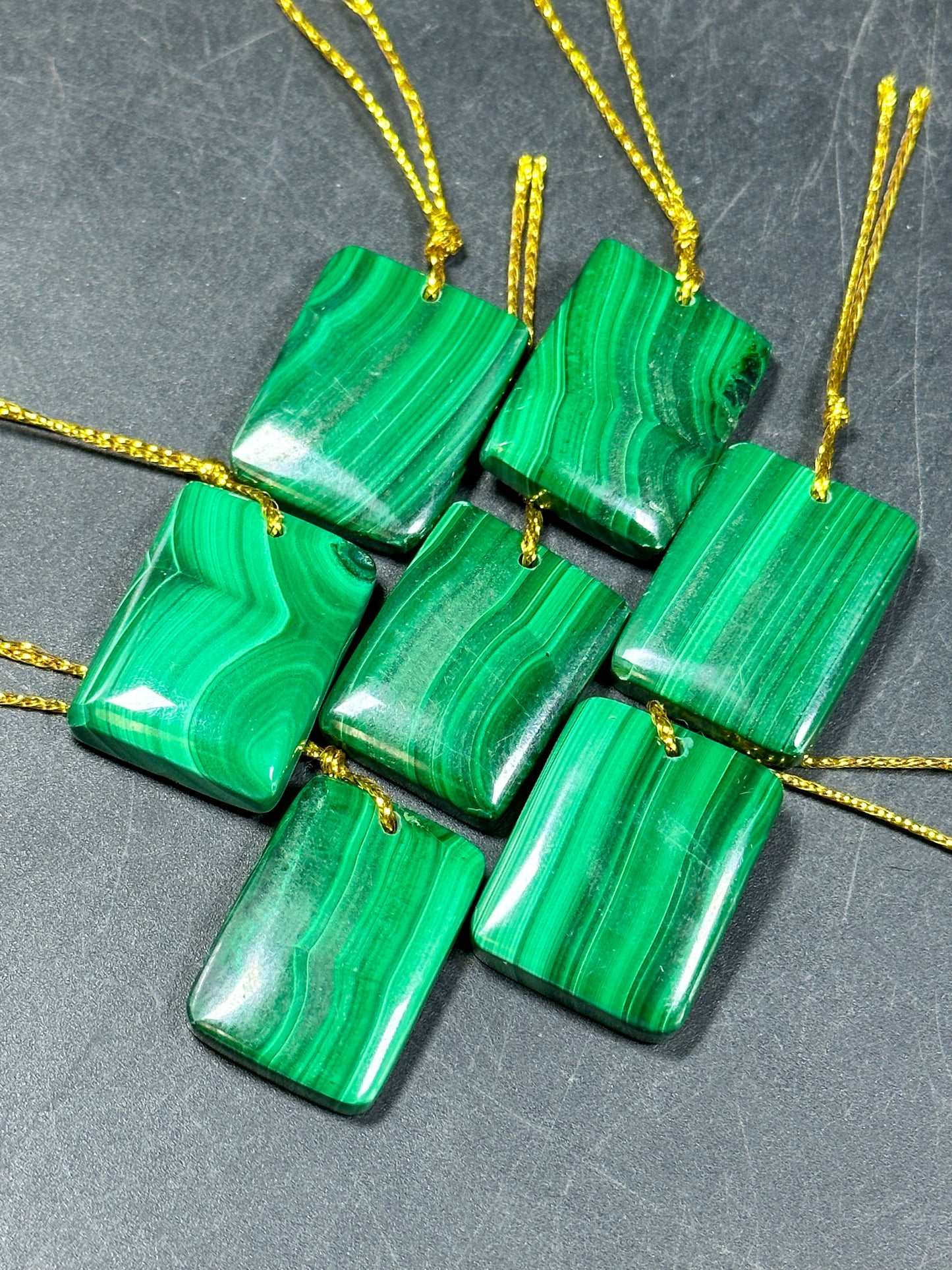 AAA NATURAL Malachite Gemstone Pendant 26x20mm Rectangle Shape Pendant, Gorgeous Natural Green Malachite Gemstone Pendant, Great Quality