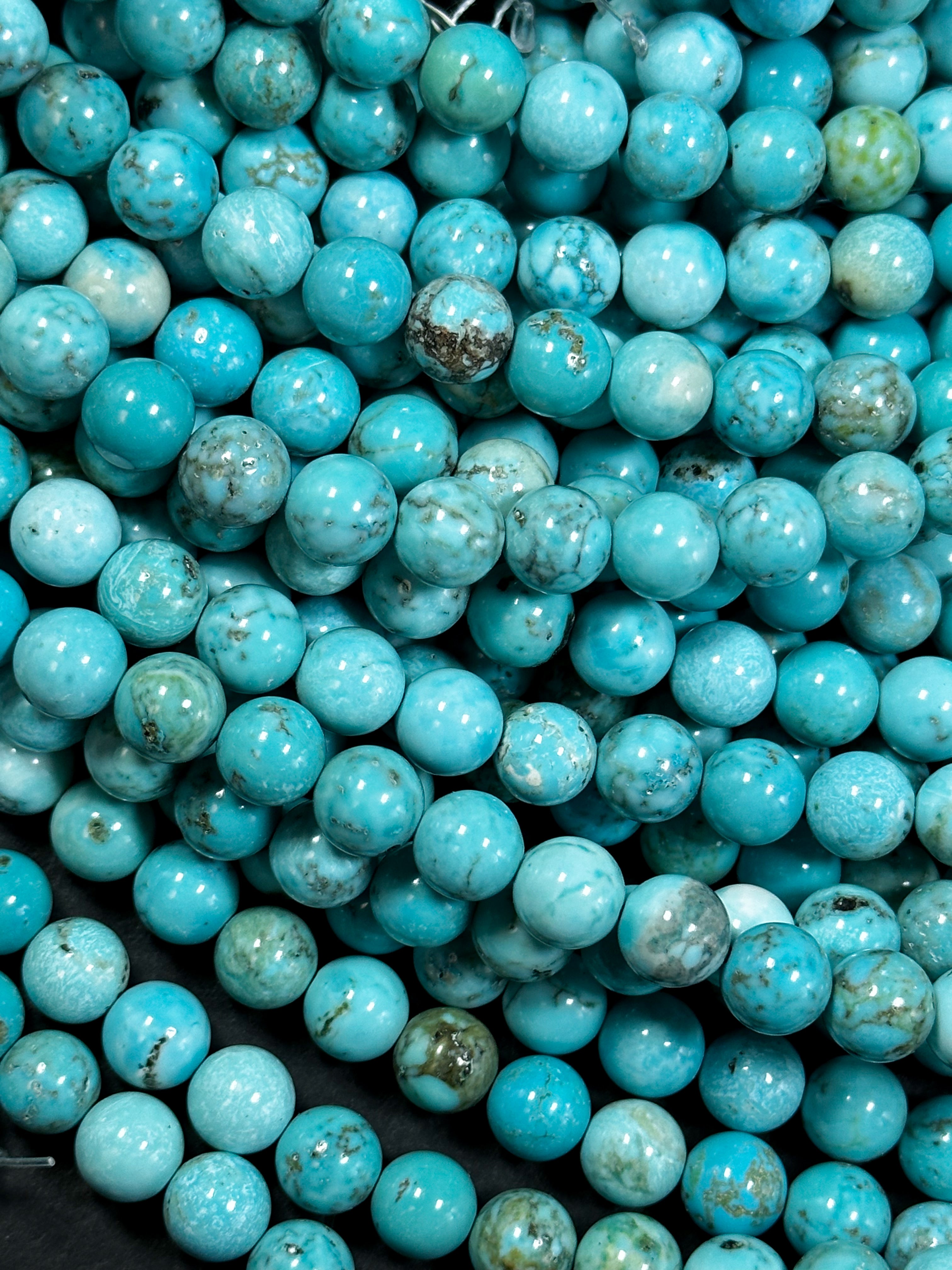 Natural Faceted Arizona Turquoise Heart Shape Beads 7-8mm Gemstone Beads 18