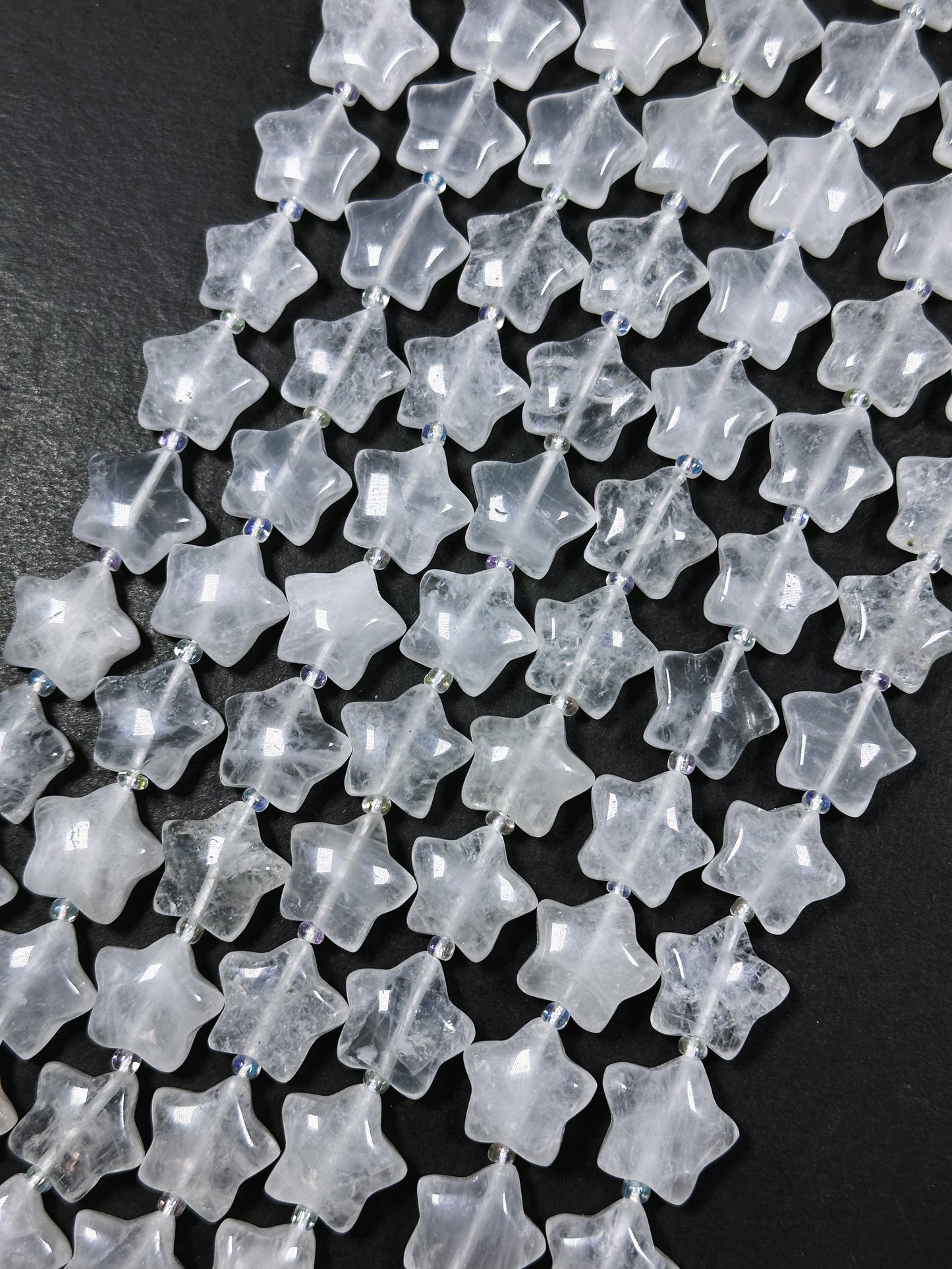 Natural Moonstone Gemstone Bead 15mm Star Shape Bead, Beautiful Natural White Color Moonstone Gemstone Bead, Great Quality Full Strand 15.5"