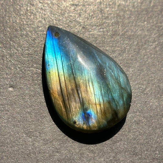 AAA Natural Rainbow Labradorite Gemstone Pendant, Teardrop Shape Pendant, Beautiful Natural Gray Rainbow Flash Labradorite Pendants