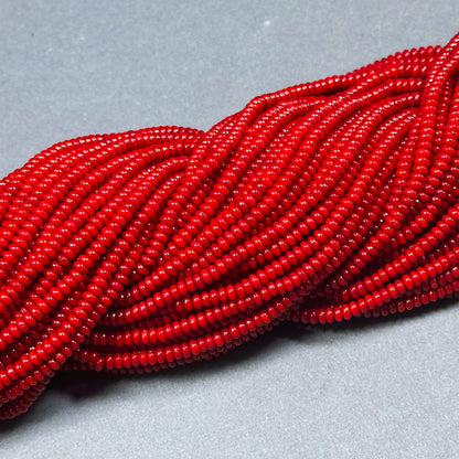 Natural Bamboo Coral Gemstone Bead 4x2mm 6x3mm Rondelle Shape Bead, Beautiful Red Color Bamboo Coral Beads, Great Quality Full Strand 15.5"