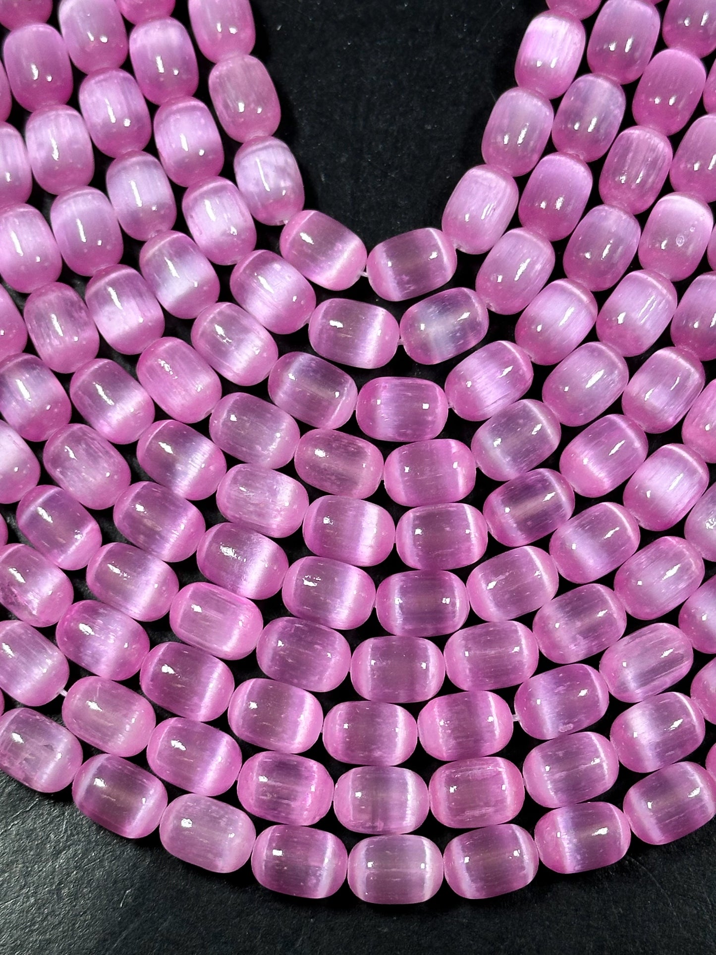 Natural Pink Selenite Gemstone Bead 12x8mm Tube Shape Bead, Beautiful Pink Color Selenite Gemstone Beads, Great Quality Full Strand 15.5"