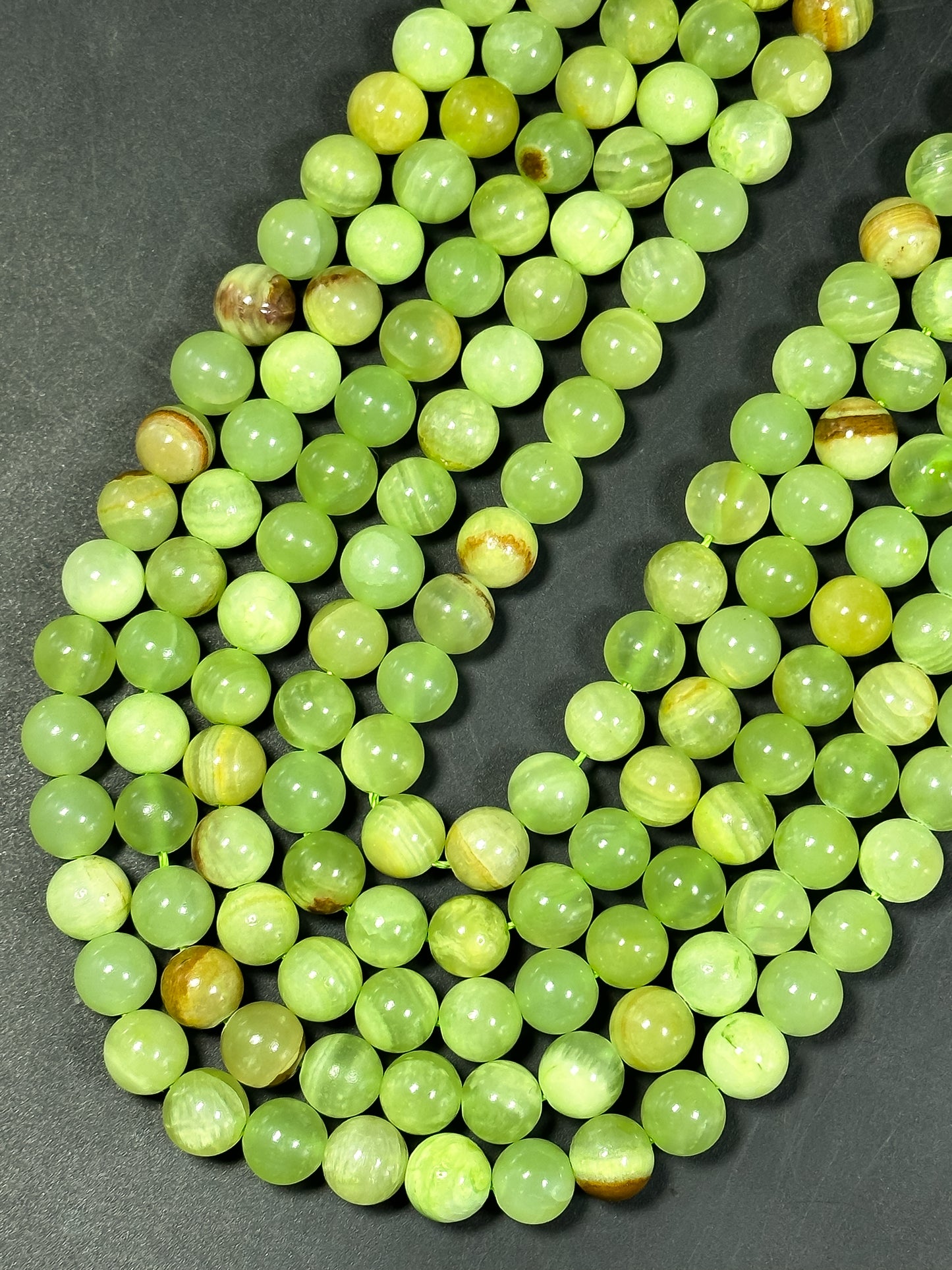 NATURAL Green Calcite Gemstone Bead 4mm 6mm 8mm 10mm 12mm Round Bead, Beautiful Green Brown Color Calcite Gemstone Bead Great Quality 15.5"