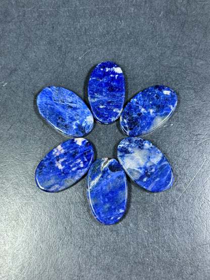 NATURAL Sodalite Gemstone Bead 51x30mm Oval Shape Bead, Beautiful Natural Blue White Color Sodalite Gemstone Beads, LOOSE Beads