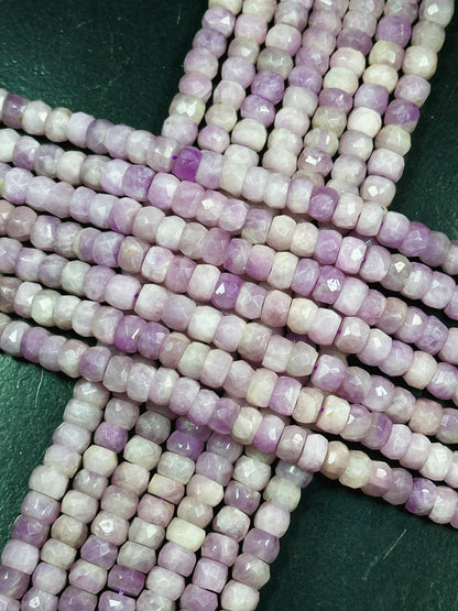 AAA Natural Kunzite Gemstone Bead Faceted 9x6mm Rondelle Shape, Gorgeous Natural Pink Purple Color Kunzite, Excellent Quality 15.5" Strand