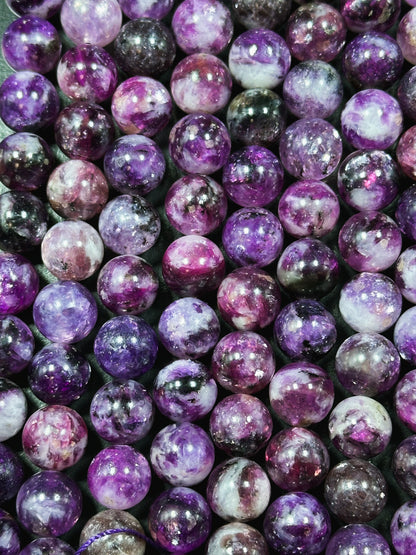 AAA Natural Purple Emerald Gemstone Bead 7mm 8mm 10mm Round Bead, Gorgeous Natural Purple Color Emerald Bead, Excellent Quality 15.5" Strand