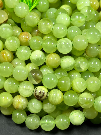 NATURAL Green Calcite Gemstone Bead 4mm 6mm 8mm 10mm 12mm Round Bead, Beautiful Green Brown Color Calcite Gemstone Bead Great Quality 15.5"