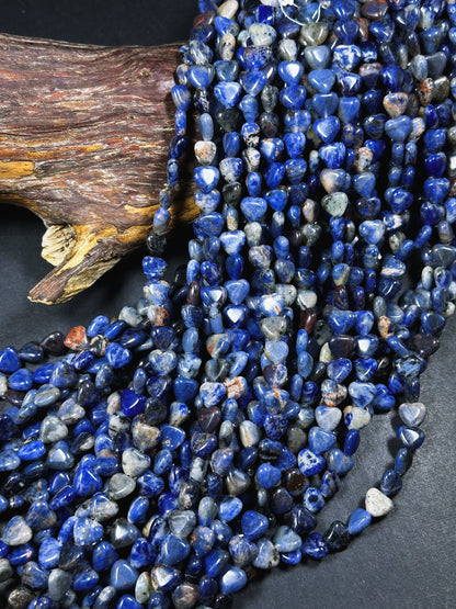 Natural Sunset Sodalite Gemstone Bead 10mm Heart Shape Bead, Beautiful Natural Blue Orange Sodalite Bead Excellent Quality Full Strand 15.5"