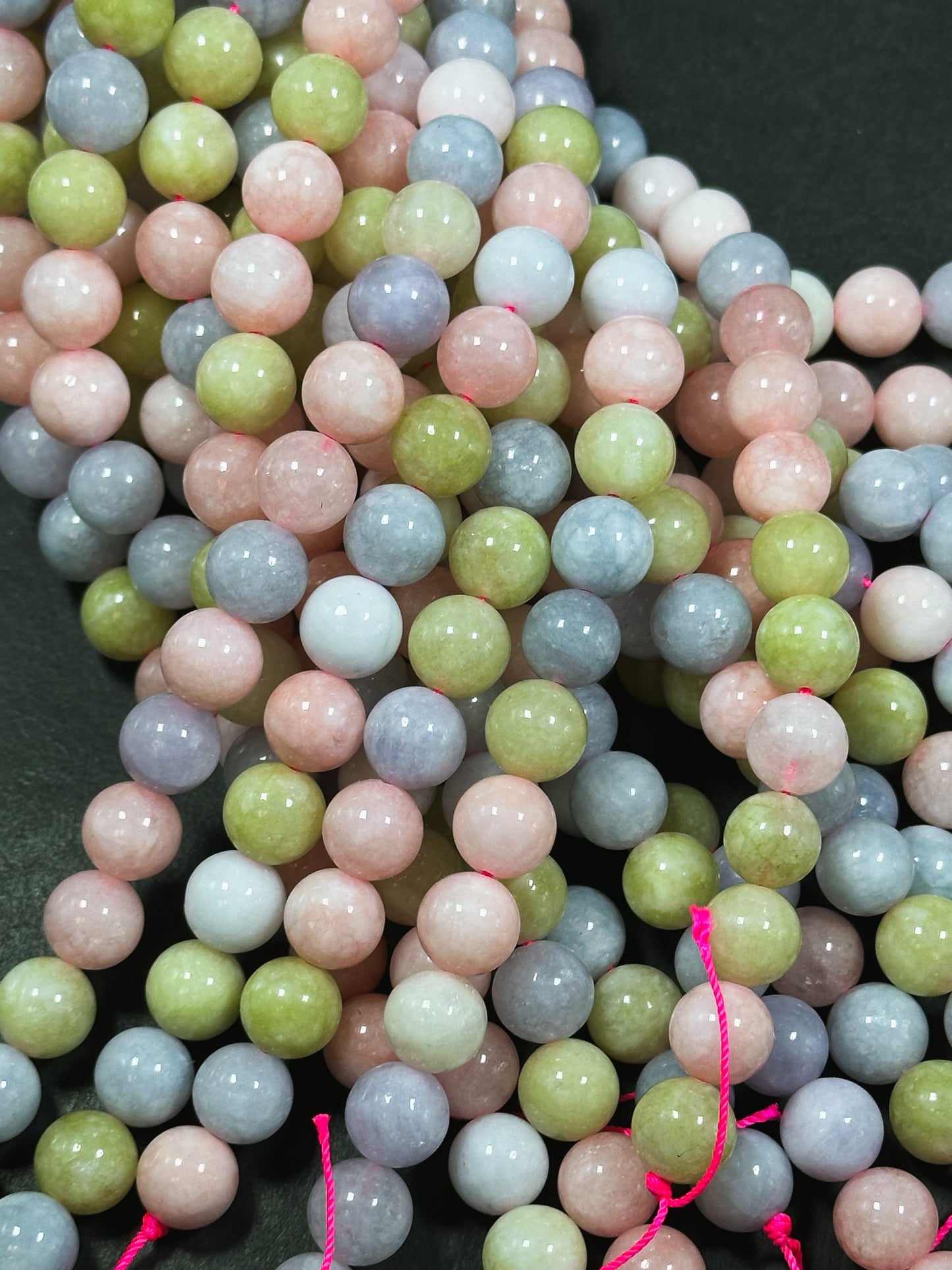 Natural Morganite Gemstone Bead 6mm 8mm 10mm Round Bead, Gorgeous Natural Multicolor Morganite Gemstone Bead Great Quality Full Strand 15.5"