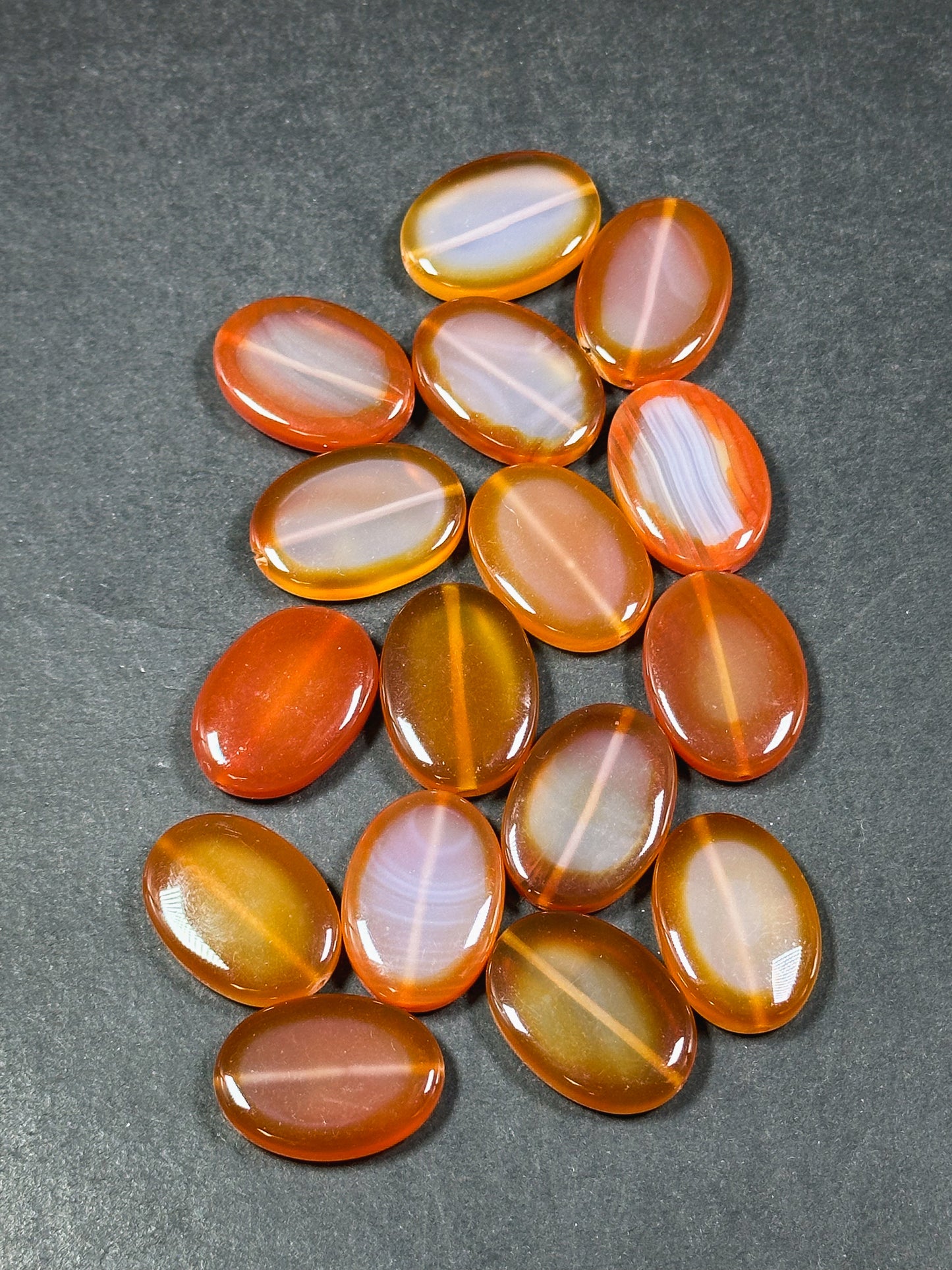 Natural Carnelian Gemstone Bead 18x13mm, 25x18mm Oval Shape Beads, Beautiful Natural Orange Red Color Carnelian Beads, LOOSE BEADS (1pc)