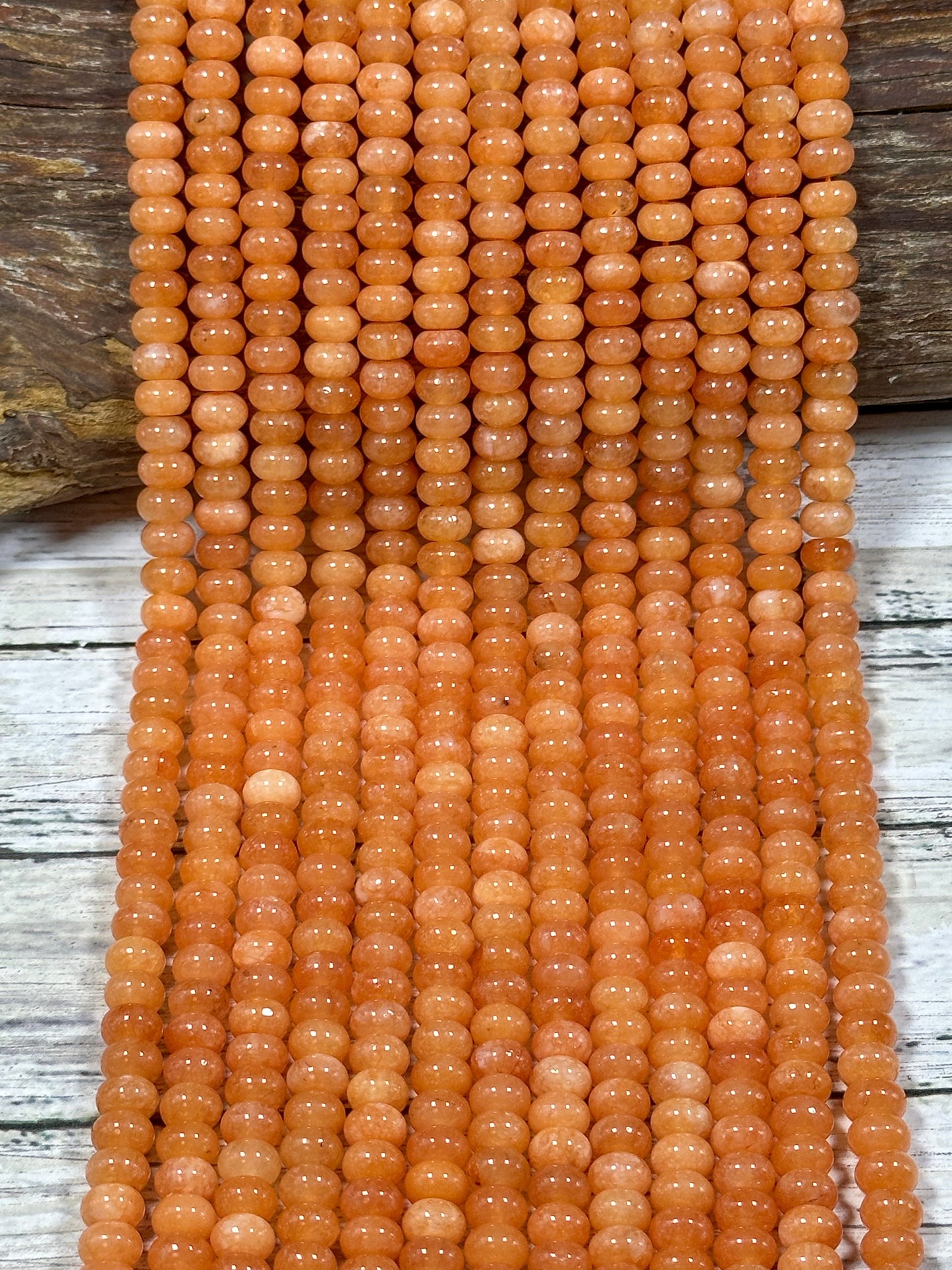 NATURAL Orange Jade Gemstone Bead 8x5mm Rondelle Shape Bead, Beautiful Orange Color Jade Gemstone Bead, Great Quality Bead Full Strand 15.5"