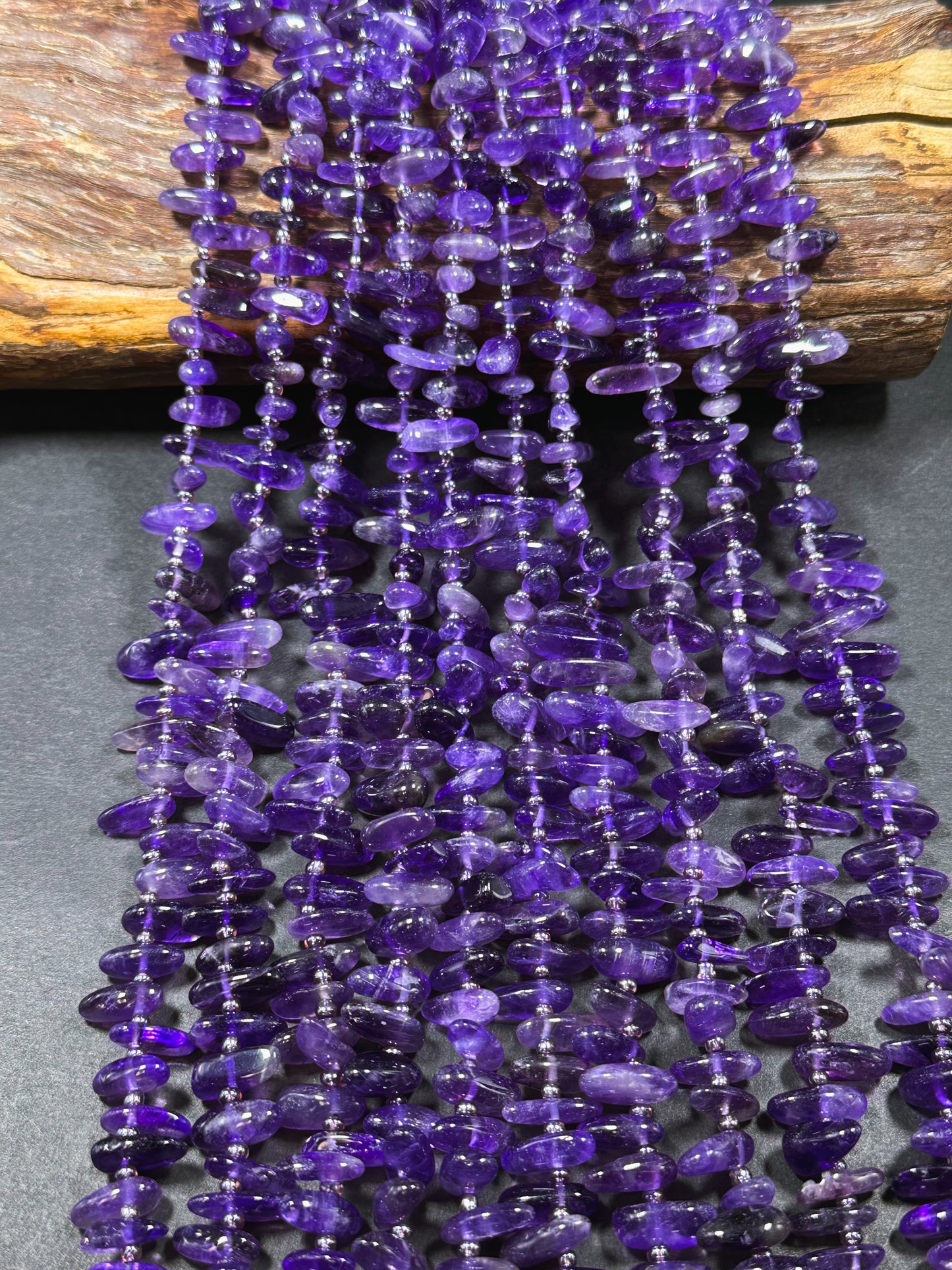 Natural Amethyst Gemstone Bead Freeform Stick Shape Beads, Gorgeous Natural Purple Color Amethyst Gemstone Beads, Full Strand 15.5"