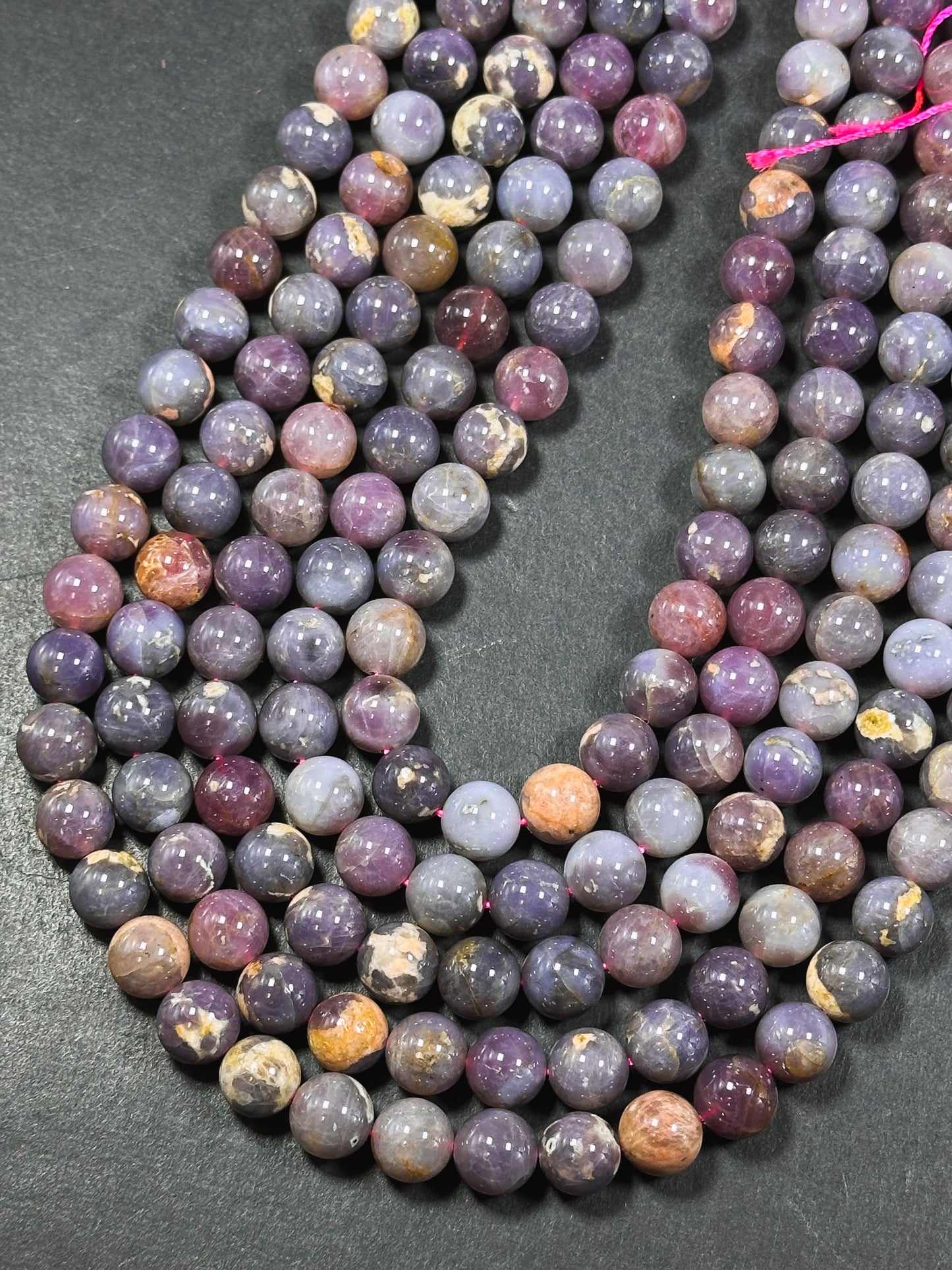 Natural Mauve Madagascar Rose Quartz Gemstone Bead 6mm 8mm 10mm 12mm Round Beads, Gorgeous High Quality Mauve Purple Rose Quartz Beads 15.5"