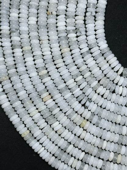 Natural White Moonstone Gemstone Bead 6x2mm Rondelle Shape, Gorgeous Natural White Color Moonstone Gemstone Bead Great Quality, 15.5" Strand