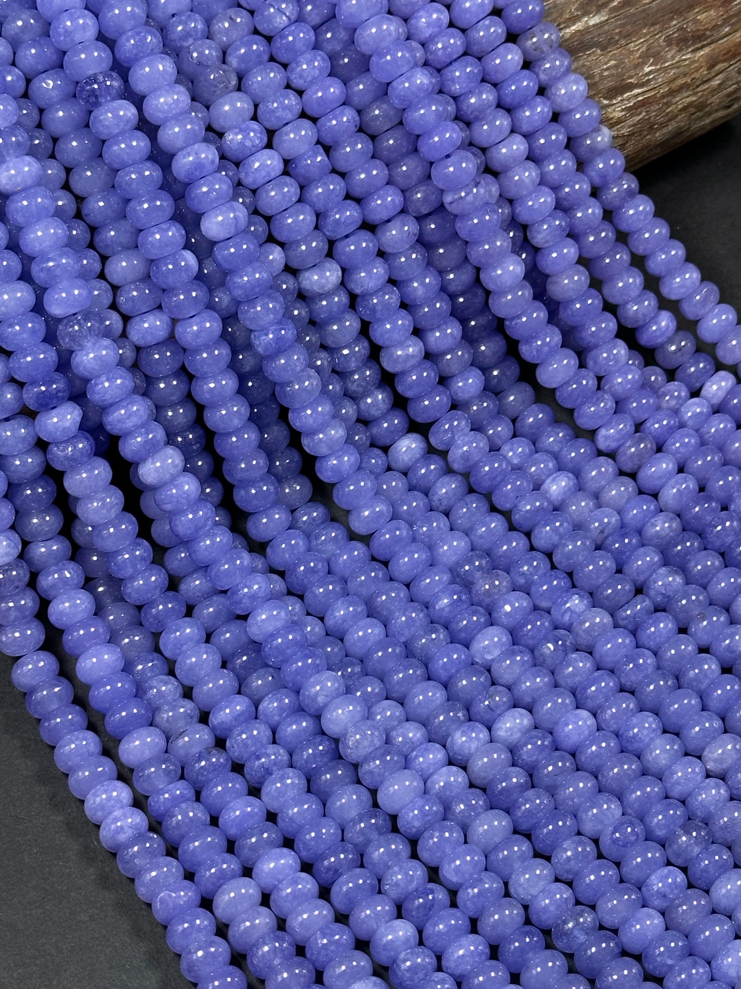 NATURAL Jade Gemstone Bead 8x5mm Rondelle Shape Beads, Beautiful Dark Periwinkle Color Jade Gemstone Beads, Great Quality Full Strand 15.5"