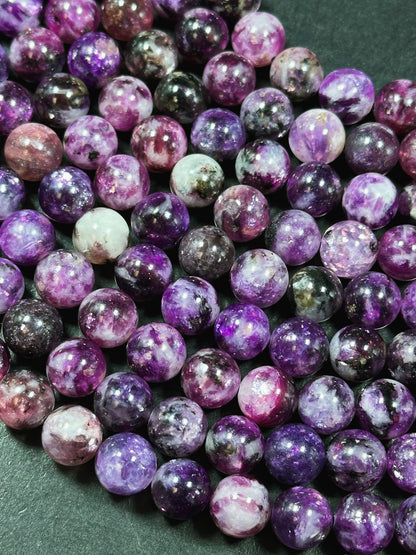 AAA Natural Purple Emerald Gemstone Bead 7mm 8mm 10mm Round Bead, Gorgeous Natural Purple Color Emerald Bead, Excellent Quality 15.5" Strand