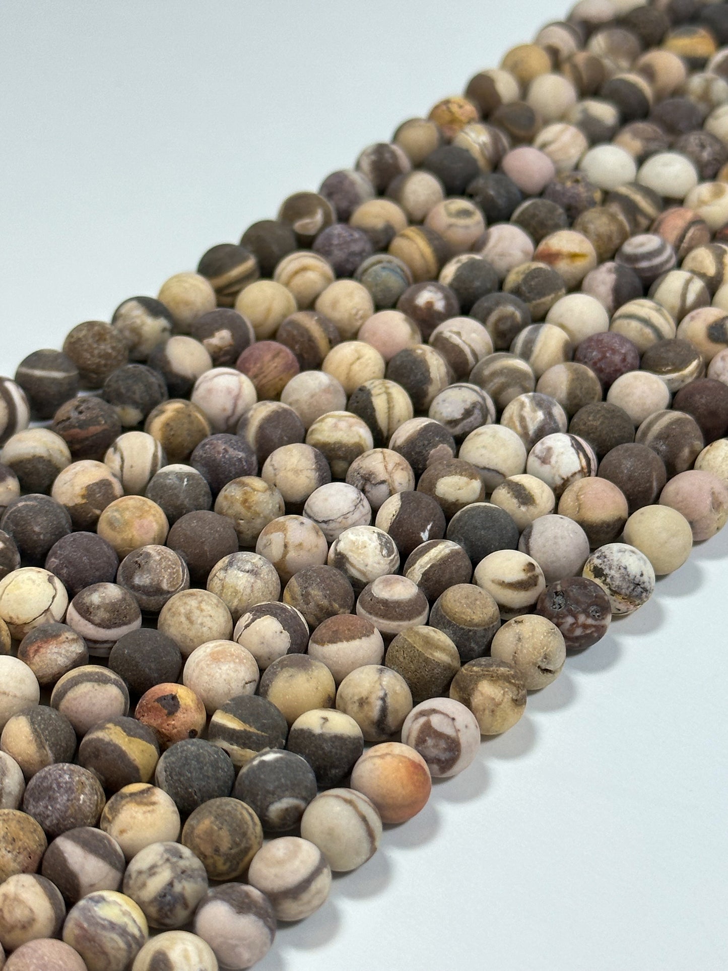 NATURAL Petrified Wood Jasper Gemstone Bead 4mm 6mm 8mm 10mm 12mm Round Beads, Gorgeous Natural Brown Beige Color Jasper Bead Full Strand 15.5"