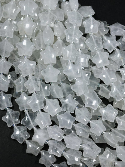 Natural Moonstone Gemstone Bead 15mm Star Shape Bead, Beautiful Natural White Color Moonstone Gemstone Bead, Great Quality Full Strand 15.5"