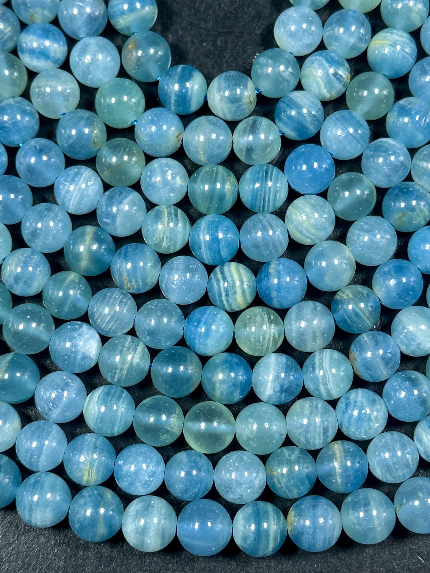 AAA Natural Super Blue Calcite Stone Bead 6mm 8mm 10mm Round Bead. Beautiful Natural Super Blue Color, High Quality Gemstone Beads