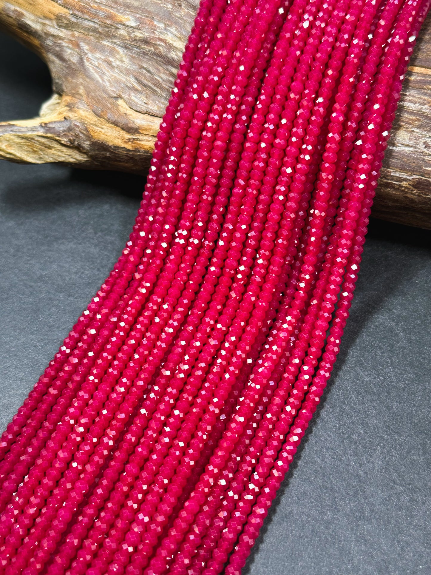 AAA Natural Red Ruby Gemstone Bead Faceted 3x4mm Rondelle Beads, Beautiful Natural Red Ruby Stone Beads, Excellent Quality Full Strand 15.5"