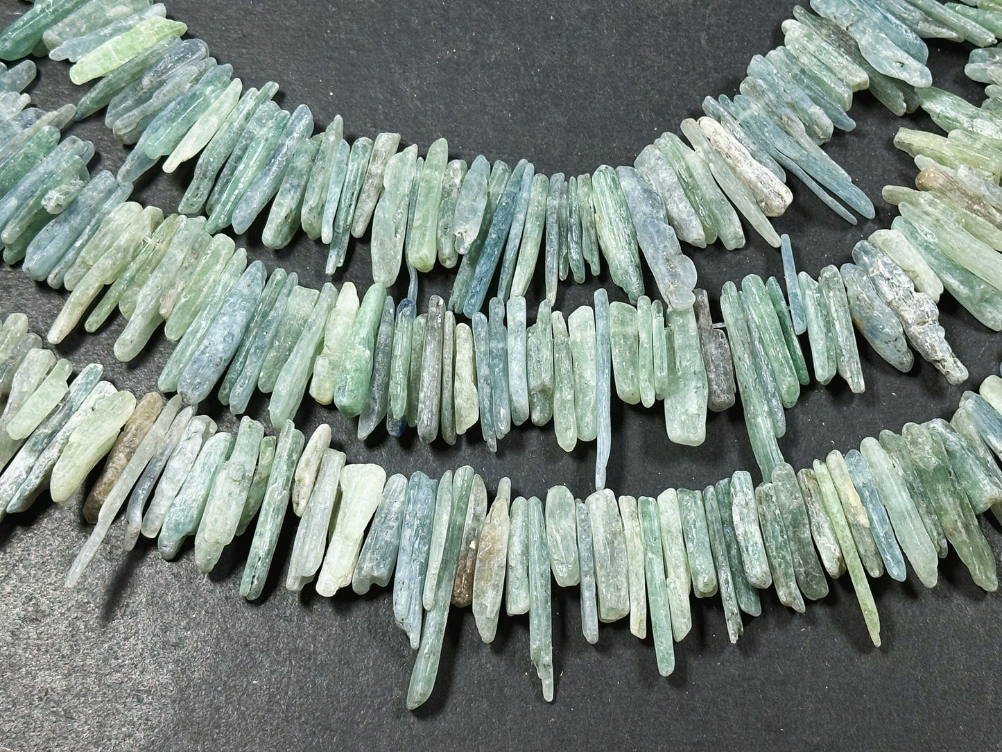 Natural Raw Kyanite Gemstone Beads Freeform Stick Shape Beads, Beautiful Natural Blue Green Color Kyanite Gemstone Beads, Full Strand 15.5"