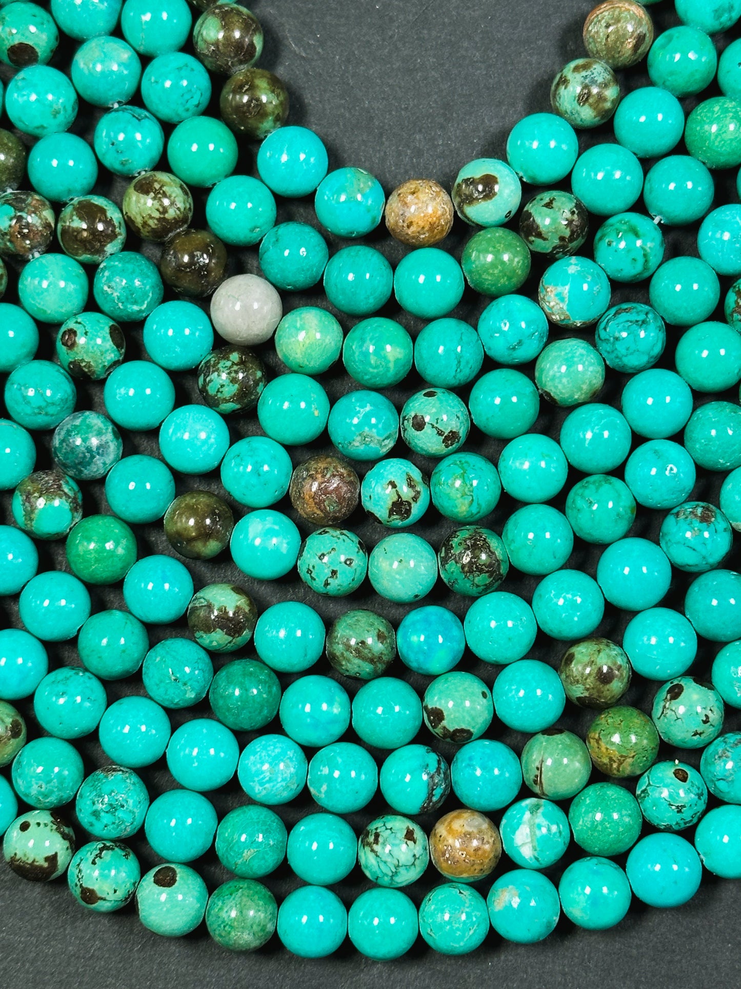 Natural Turquoise Howlite Gemstone Beads 4mm 6mm 8mm 10mm 12mm Round Bead, Beautiful Turquoise Color Howlite Turquoise Gemstone Beads Full Strand 15.5