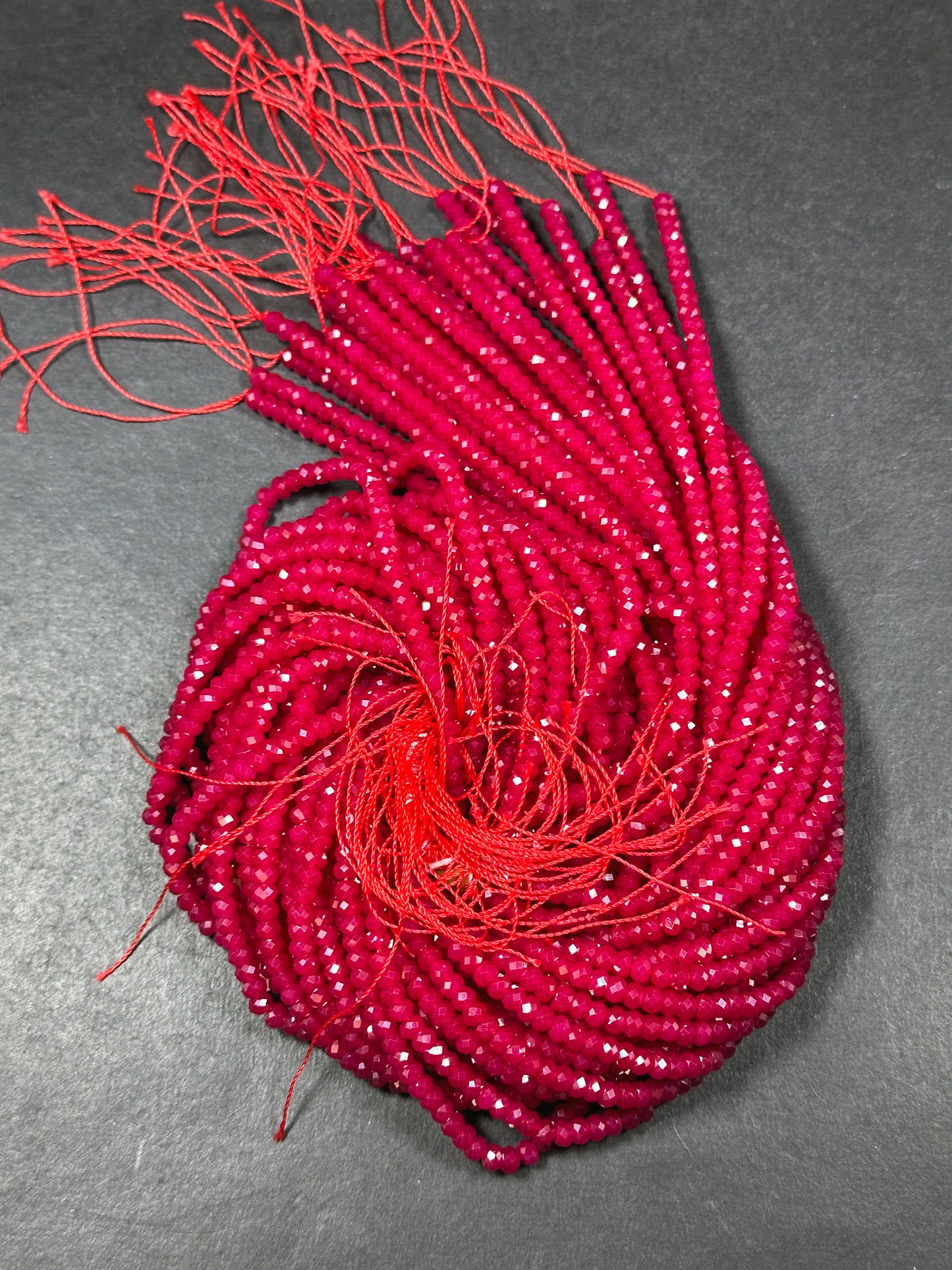 AAA Natural Red Ruby Gemstone Bead Faceted 3x4mm Rondelle Beads, Beautiful Natural Red Ruby Stone Beads, Excellent Quality Full Strand 15.5"