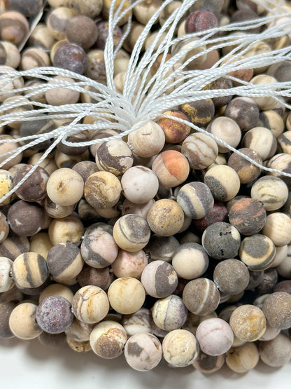 NATURAL Petrified Wood Jasper Gemstone Bead 4mm 6mm 8mm 10mm 12mm Round Beads, Gorgeous Natural Brown Beige Color Jasper Bead Full Strand 15.5"