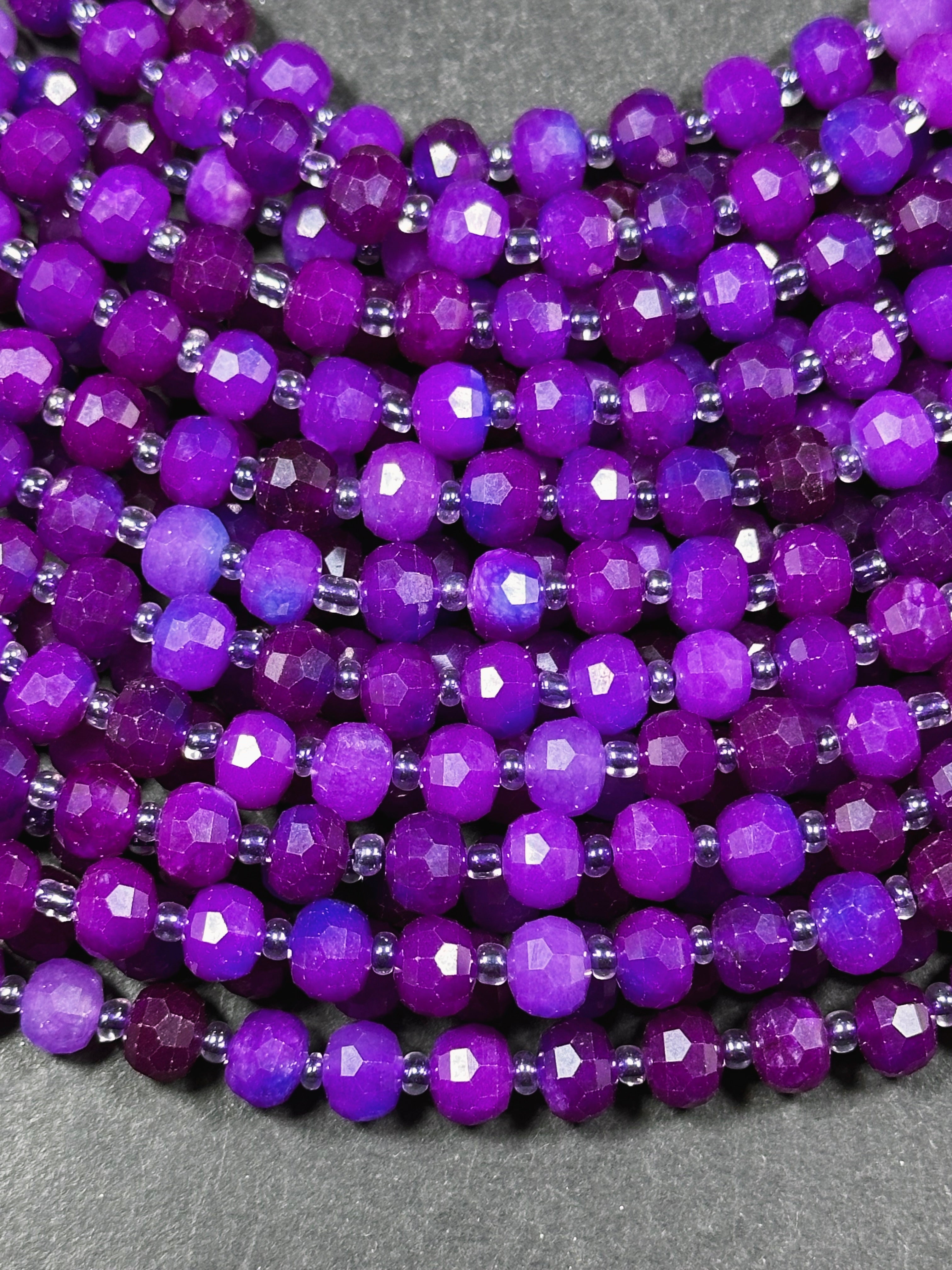 Scorolite Lavender 2024 Quartz Faceted beads Uneven Shape, 6mm to 8mm, 8 inch Full String, Natural Gemstone, Beadsforyourjewellery