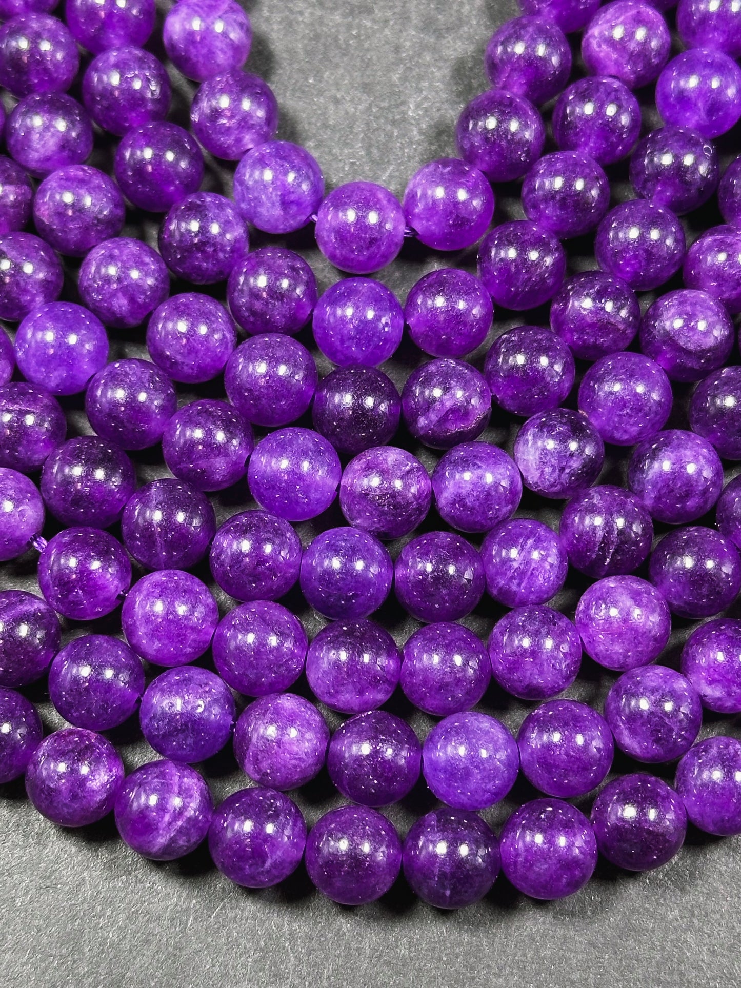 Natural Amethyst Gemstone Bead 8mm Round Beads, Gorgeous Natural Warm Purple Color Amethyst Gemstone Beads, Great Quality Full Strand 15.5"