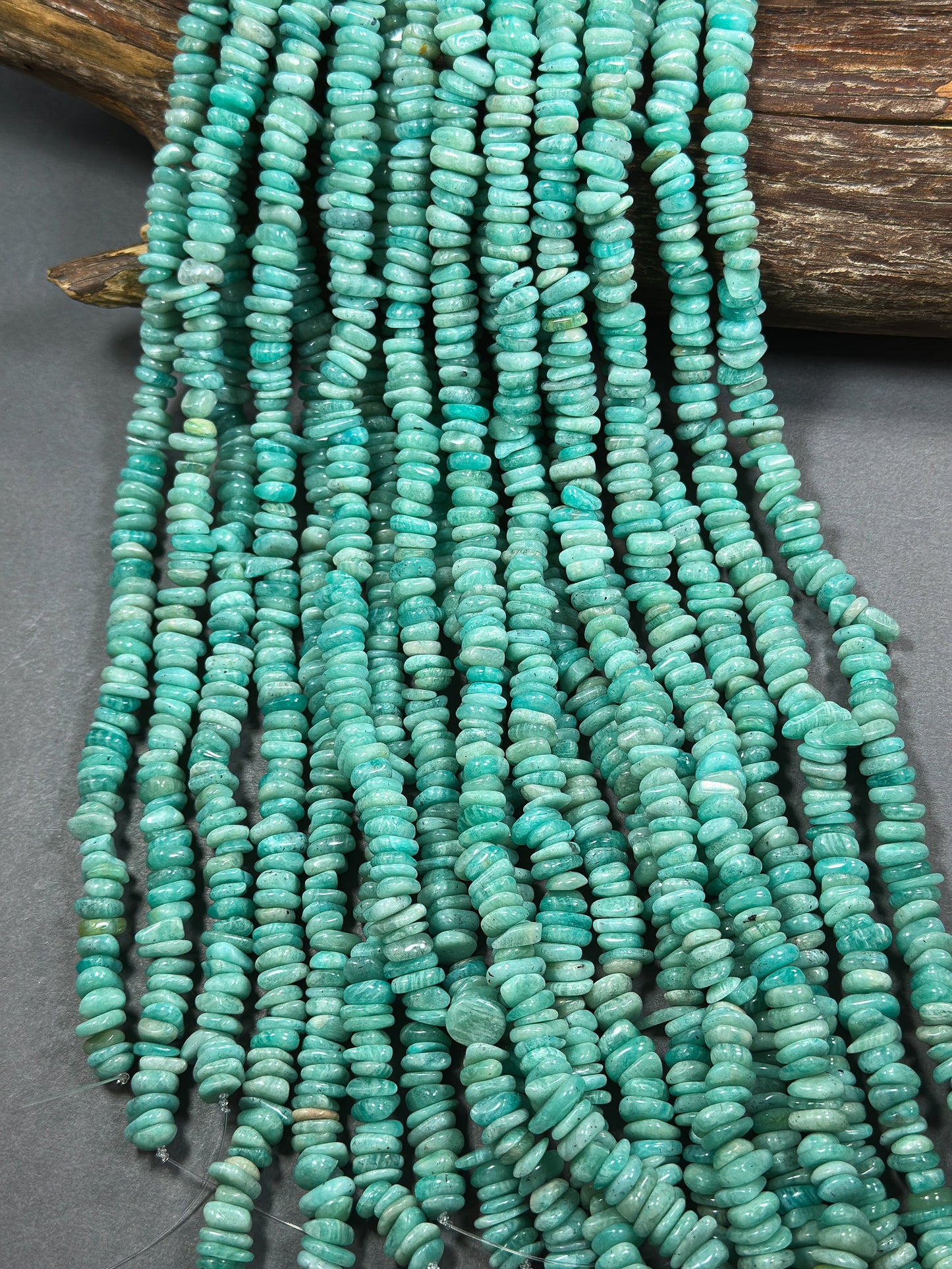 Natural Russian Amazonite Gemstone Bead 9mm Heishi Shape Bead, Beautiful Natural Green Blue Amazonite Bead, Great Quality Full Strand 15.5"