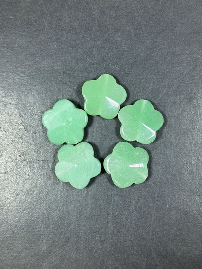 Natural Aventurine Gemstone Bead 30mm Flower Shape Beads, Beautiful Natural Green Color Aventurine Jade Gemstone Beads LOOSE BEADS