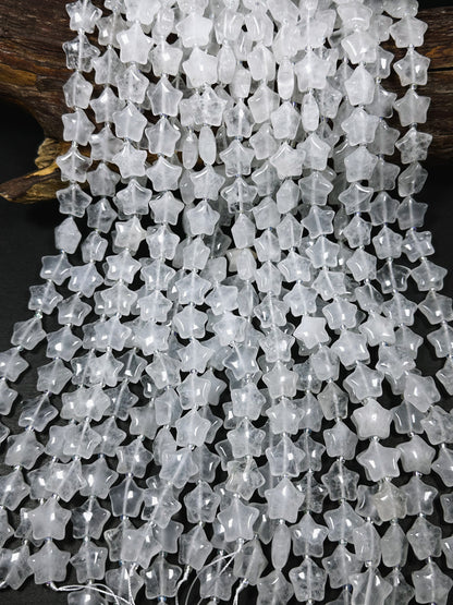 Natural Moonstone Gemstone Bead 15mm Star Shape Bead, Beautiful Natural White Color Moonstone Gemstone Bead, Great Quality Full Strand 15.5"